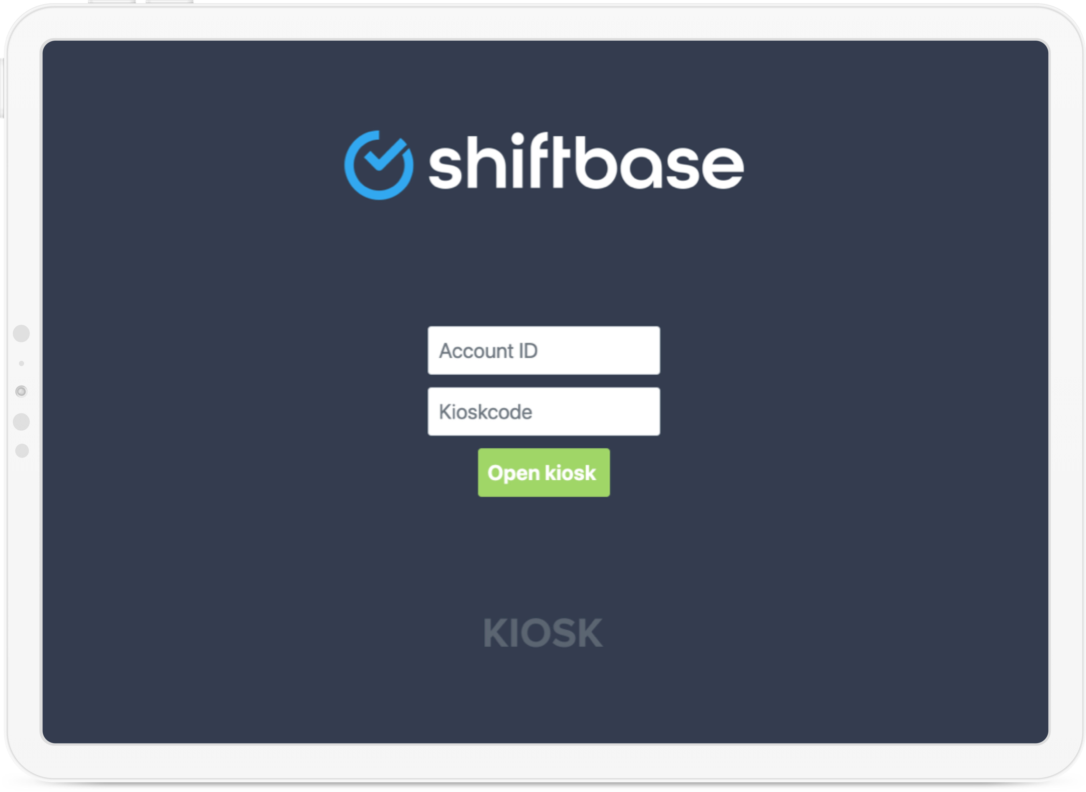 Clocking working hours with a kiosk